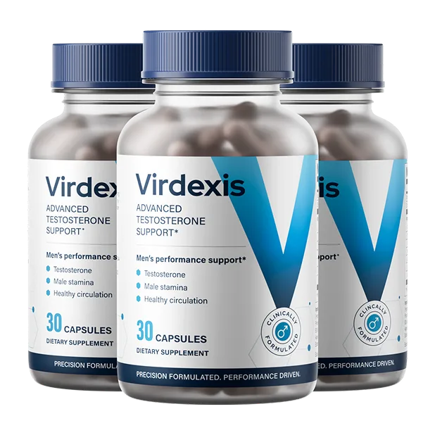 Virdexis bottle of 30 capsules for male performance and vitality